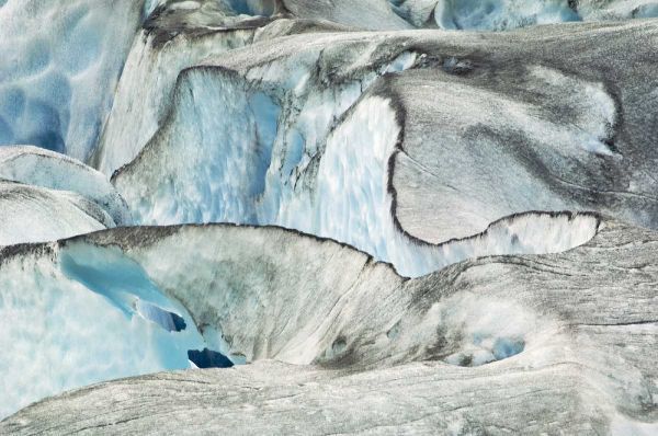 AK, Inside Passage Glacier patterns and blue ice